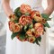 Orange Flowers Artificial Peonies 5PCS 10heads Vintage Fake Peonies 20.47" Orange Fake Flowers for Wedding Bouquets Centerpieces Bridal Shower Party Home Flower Arrangement Decorations